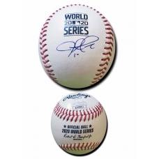 Justin Turner signed 2020 World Series Baseball JSA Authenticated